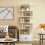 Costway 5-tier Bookcase Industrial S-Shaped Bookshelf Display Rack w/ Cabinet 3