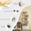 Costway 5-tier Bookcase Industrial S-Shaped Bookshelf Display Rack w/ Cabinet 6