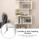 Costway 5-tier Bookcase Industrial S-Shaped Bookshelf Display Rack w/ Cabinet 7