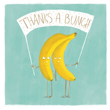 Thanks A Bunch Thank You Greeting Card By The Curious Inksmith Greetings Cards