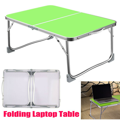 (White) Laptop Table Bed Table Foldable Mini Bed Desks for Computer Notebook Writing Study Table on Sofa Couch 60x40cm