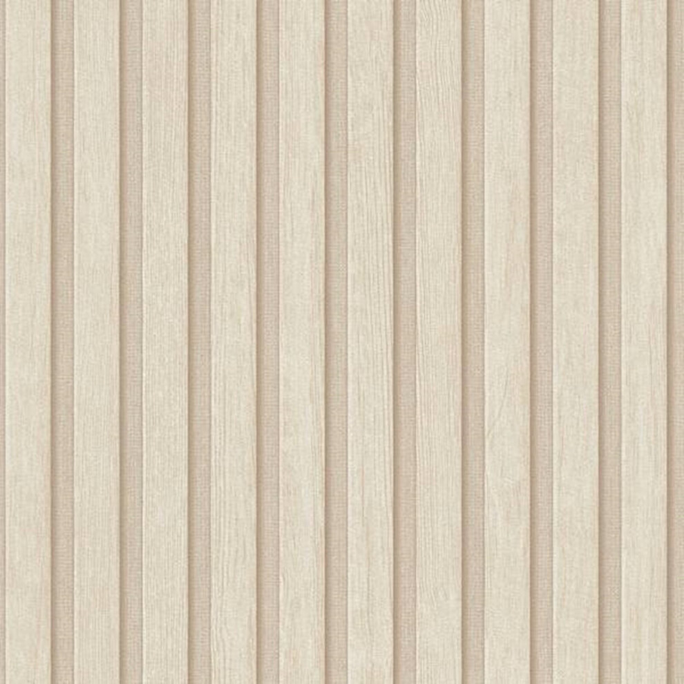 AS Creation Wooden Slats Panel Wallpaper Beige 39109-6