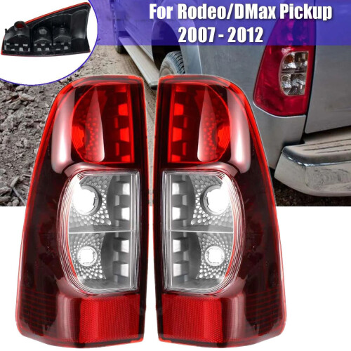 2Pcs Isuzu Rodeo DMax Pickup Tail Light Pair Without Bulb 2007-2012 Rear Brake Lamp ABS 2