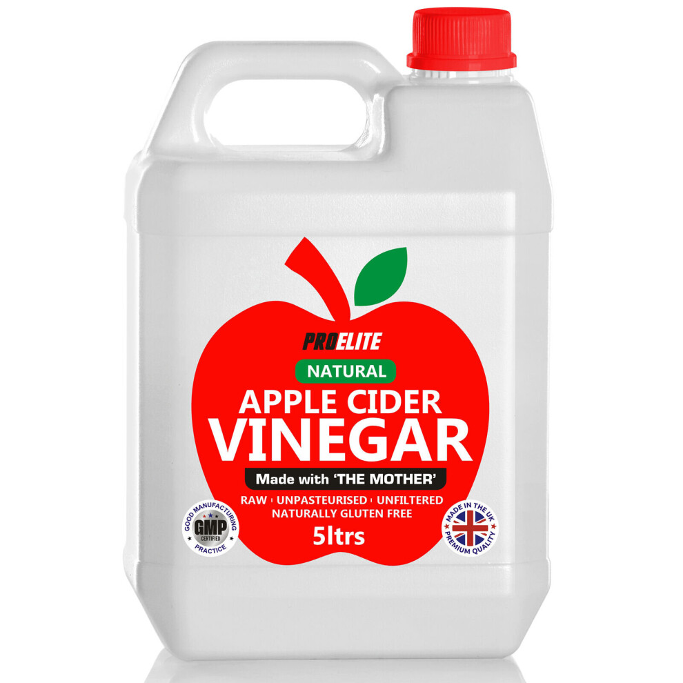 Proelite (5 Litres) Mother Apple Cider Vinegar Raw Weight Loss Detox