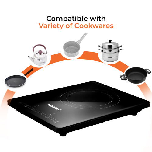 Geepas 2000W Digital Induction Hob, Single Ultrathin Induction Cooker