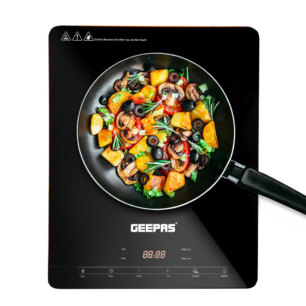 Geepas 2000W Digital Induction Hob, Single Ultra-thin Induction Cooker