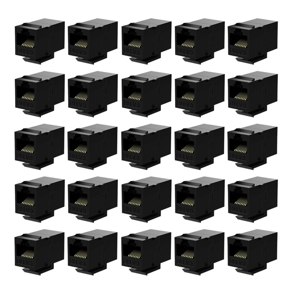25 Pcs Rj45 Coupler Cat6 Keystone Jacks Inline Coupler Female To Female Insert Coupler 4762746420585