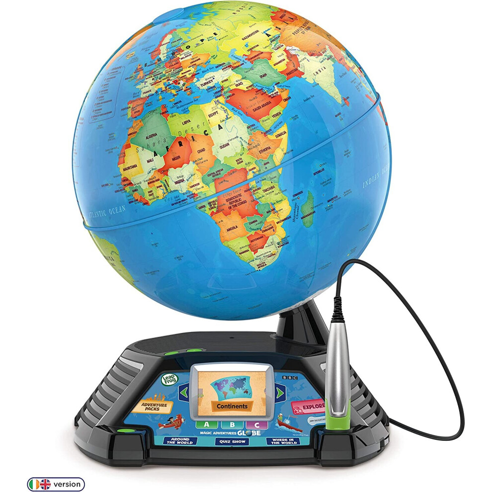Leapfrog Magic Adventures Globe, Interactive Childrens Globe, Educational Smart Globe For Kids With 2.7 Inch Lcd Screen, Toys For Children With