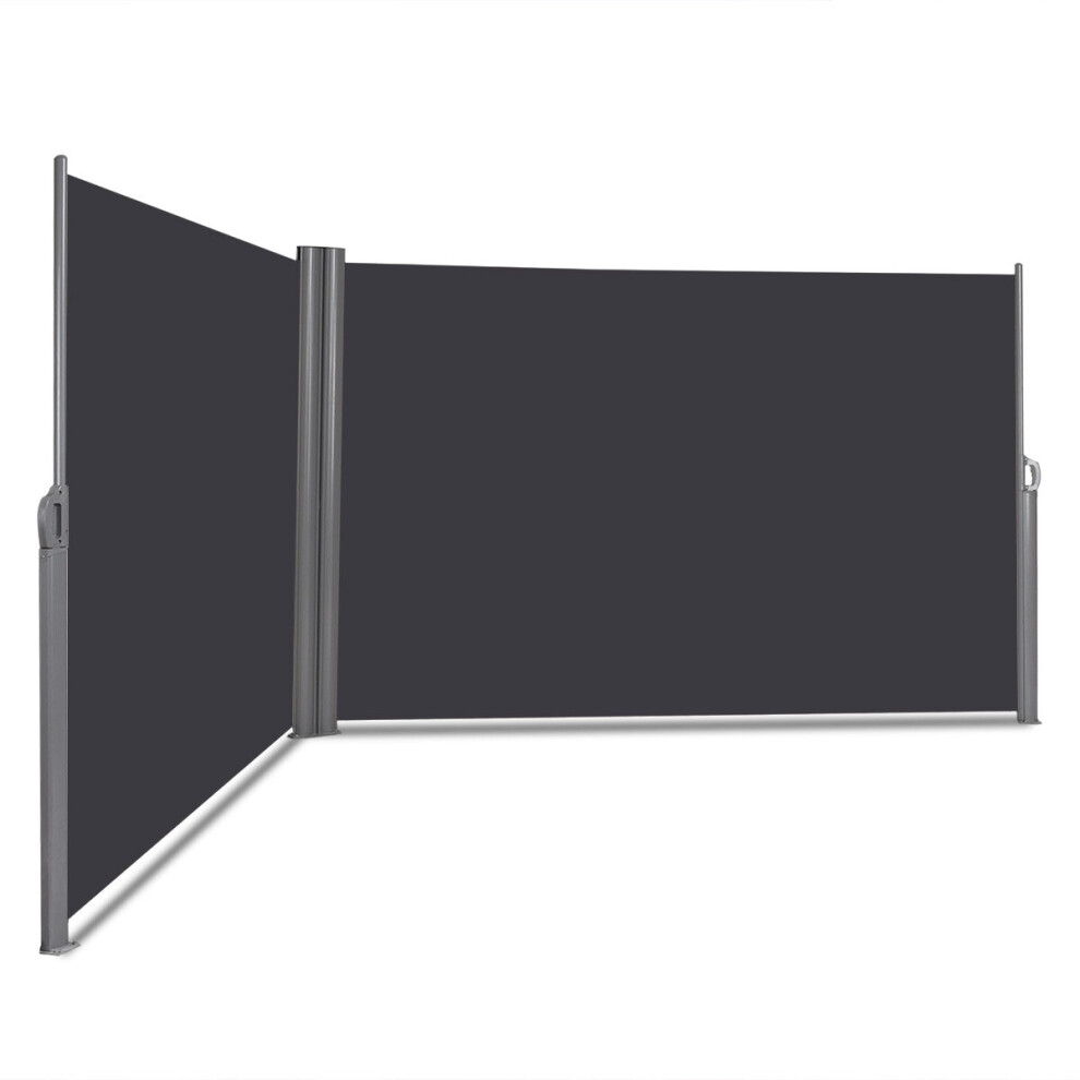 (1.6x6M) Retractable Folding Side Awning Screen Garden Privacy Divider