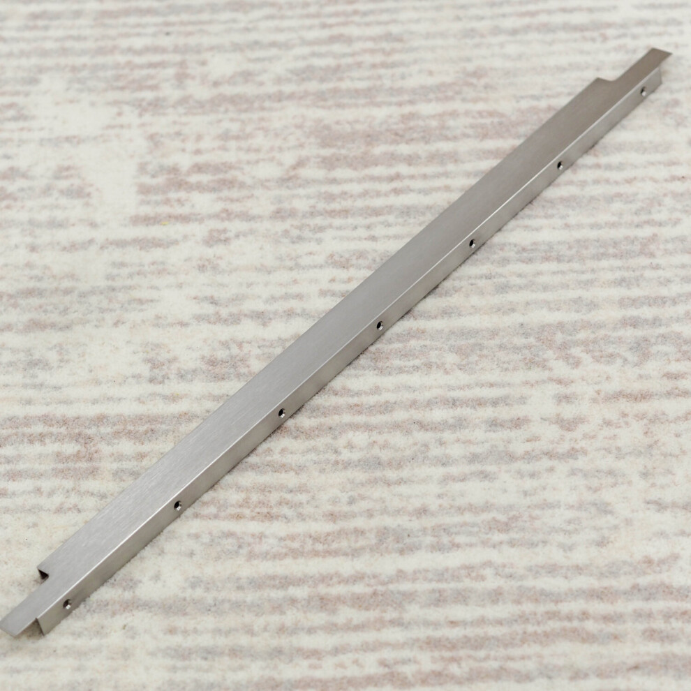 Handle & Home Silver 696Mm Brushed Nickel Trim Profile Handle For Top Of Kitchen Cabinet Door | Screw Fix | Various Lengths - Image 2