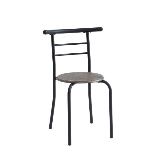 MCC (DISTRESSED GREY) Dining Table and Chairs Set Metal Wood Effect Kitchen Table Dining Chairs Barley 2
