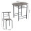 MCC (DISTRESSED GREY) Dining Table and Chairs Set Metal Wood Effect Kitchen Table Dining Chairs Barley 5