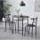 MCC (DISTRESSED GREY) Dining Table and Chairs Set Metal Wood Effect Kitchen Table Dining Chairs Barley 1