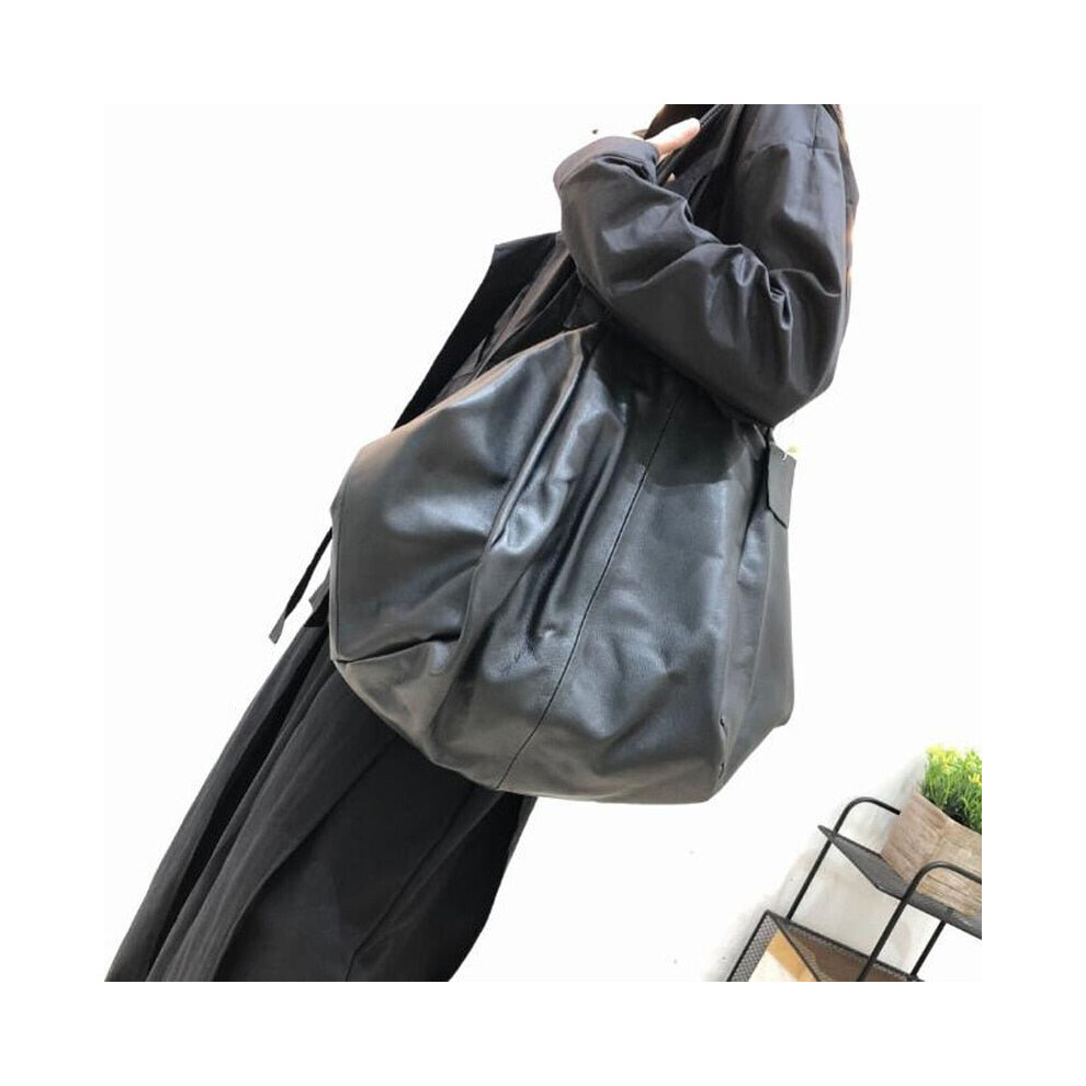 100% Natural Real Cowhide Handbags Casual Simple Design Shoulder Bags Cool Large Tote for Women