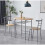 MCC (NATURAL) Dining Table and Chairs Set Metal Wood Effect Kitchen Table Dining Chairs Barley 1