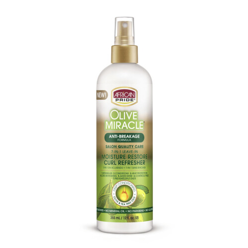 African Pride Olive Miracle Moisture Restore Curl Refresher 12fl Oz
