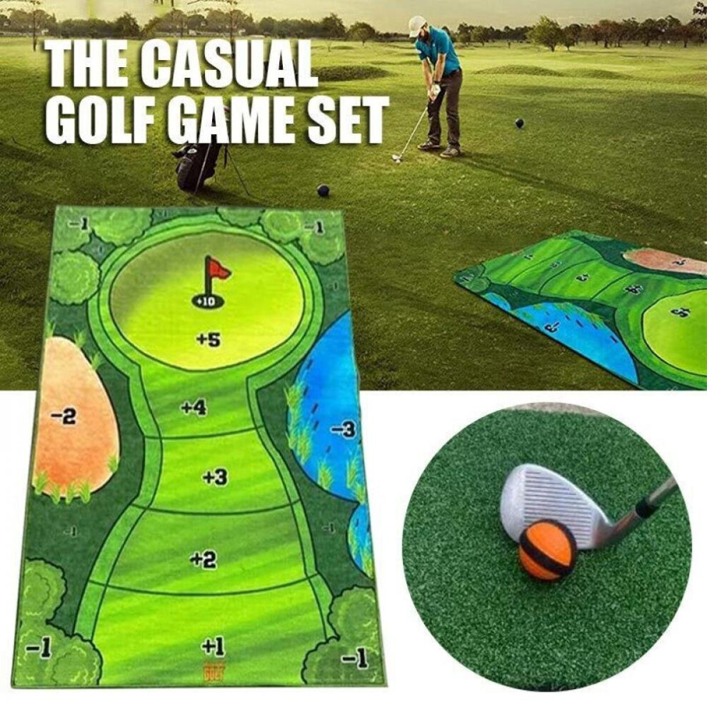 (16pcs Sticky Balls) The Indoor Casual Golf Game Kit Golf Putting Royale Golf Game Golf Hitting Mat
