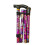 (Purple Flower) Walking Stick Easy Fold Adjustable Cane Lightweight Mobility Collapsible Sticks 2