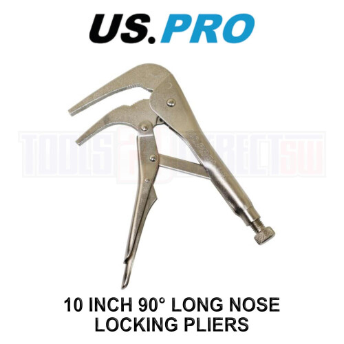 us pro US PRO 10 Inch 90 Long Nose Locking Pliers Mole Grips 5890