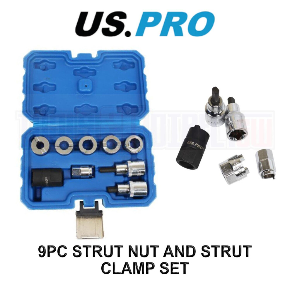 US PRO Tools 9pc Strut Nut And Clamp Spreader Socket Set 1/2" Dr 7151