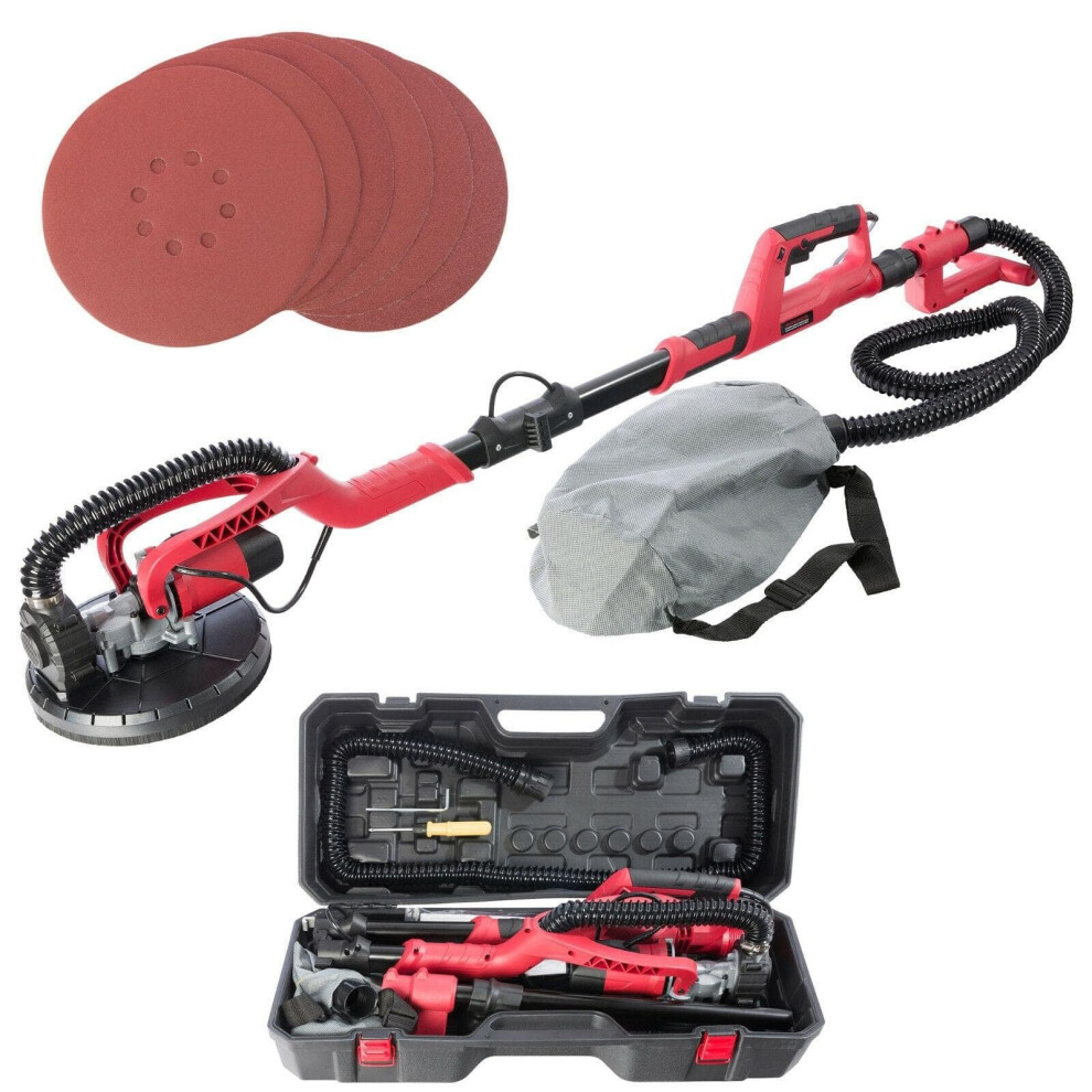 AREBOS Long Neck Sander Drywall  Sander With Pads 750 W 225 mm Random Orbital Sander