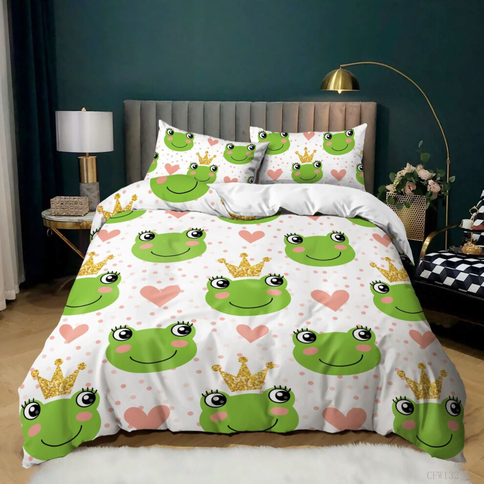 (Style 07, Single) Frog Bedding Single Double King Duvet Cover Set