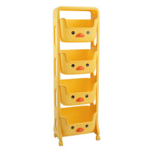 (4-Tier) Trolley Storage Rack Shelf for Kitchen Bathroom Living Room