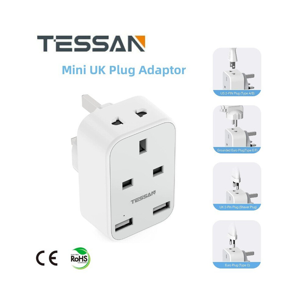 2 Pin to 3 Pin Socket Plug Adaptor  for Bathroom Shaver Toothbrush