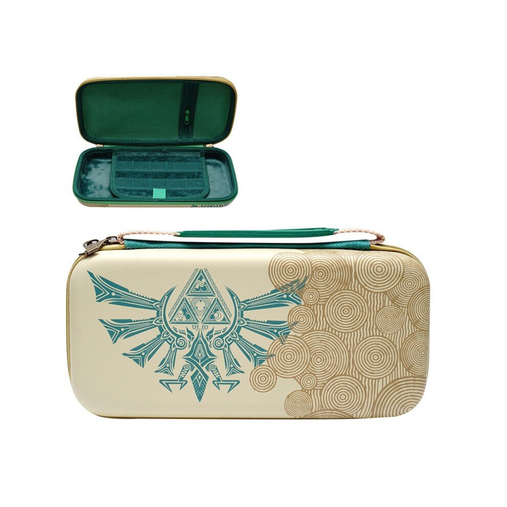 (Green Host) The Legend Of Zelda Travel Carrying Case Game Switch Console Handle Storage Bag