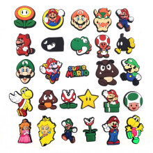 27kpl Super Mario Cartoon Peripheral Shoe Charms varten Clogs soljet sisustus lahjat
