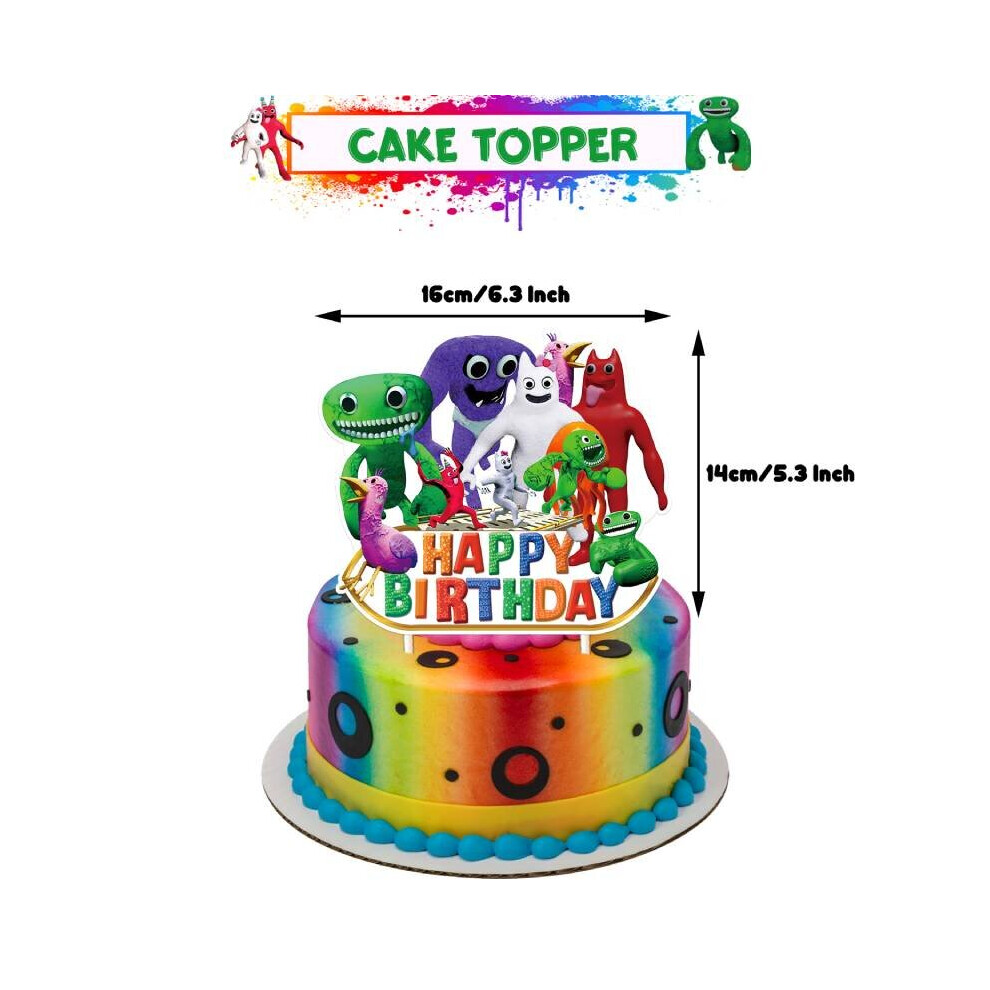 (Big Topper*1) Garten Banban Of Theme Kid Birthday Party Supplies Banner Cake Toppers Decor Set-image-OPC-PBQ57PC-NEW