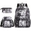 (Black) CR7 3pcs Sets Backpack Mochila Kids Capacity Bags 1