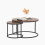Nesting Coffee Tables Set of 2, Round Stacking Sofa Side Tables 3