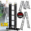 5.7M Aluminium Combination Folding Ladder Step 14 way Multi-Purpose 1