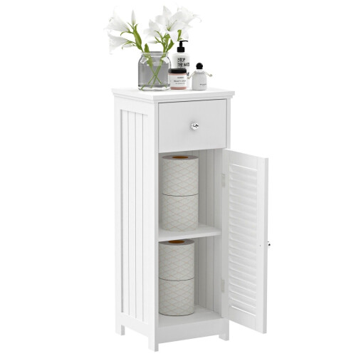 Hölzerne Badezimmer Boden Schrank Storage Unit mit Schublade 2 Türen 2 Regale