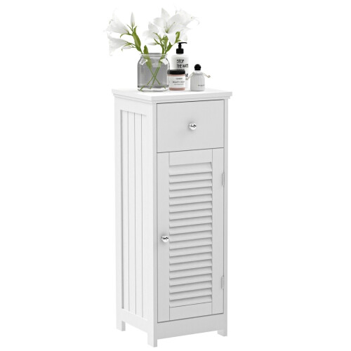 Hölzerne Badezimmer Boden Schrank Storage Unit mit Schublade 2 Türen 2 Regale 2