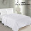 (Double, White) 100% Egyptian Luxury Cotton Flat Bed Sheets Single Double King Size UK 3