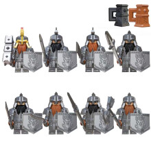 8PCS Lord of the Rings Dwarf Series Leader Warrior Building Block Toys