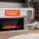 (76cm/30") Ultra-Thin Electric Fireplace Low Noise 4