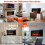 (76cm/30") Ultra-Thin Electric Fireplace Low Noise 7