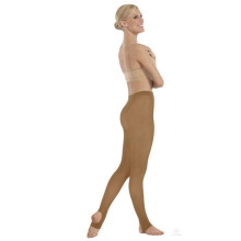 EuroSkins Intimates Adult Non-Run Stirrup Tights, Caramel - 2XL