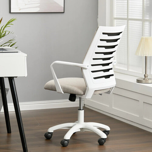 (Beige) High Quality Mesh Back Special Ergonomic Office Chair With Wheels 2