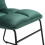 (Green) Set Of 2 Foldable Dinning Chairs üVelvet Panel Back 3