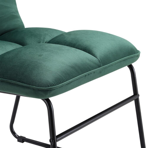 (Green) Set Of 2 Foldable Dinning Chairs üVelvet Panel Back 2