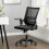 (Black) High Quality Mesh Back Special Ergonomic Office Chair With Folding Armrests 1