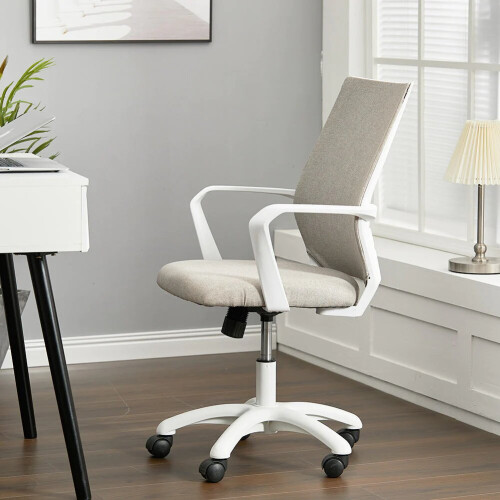 (Beige) High Quality Mesh Back Special Ergonomic Office Chair With Wheels 1