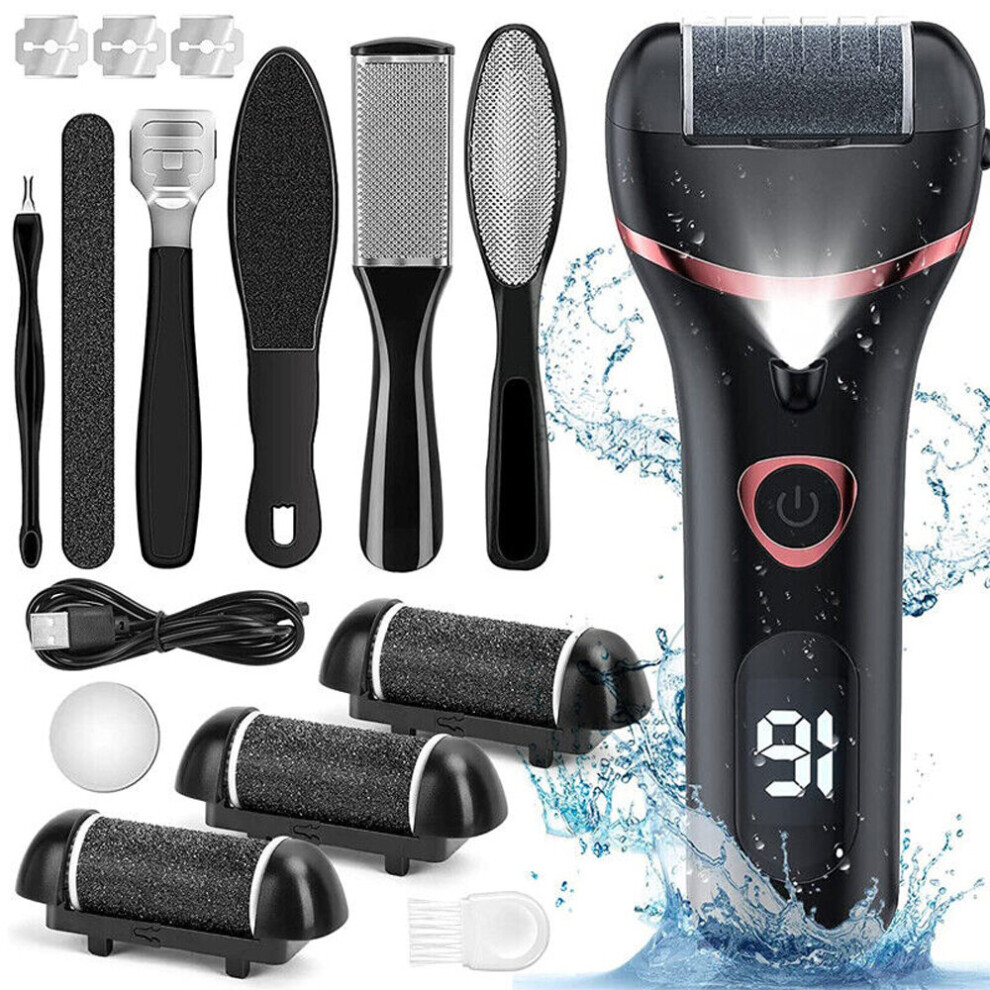 10 IN 1 Electric Foot File Callus Remover Foot Care Pedicure Set USB