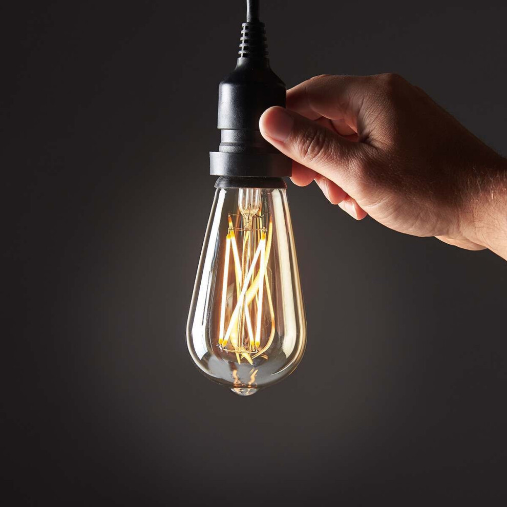 Festoonpro E27 4W Dimmable Vintage Tinted Teardrop Filament Style Led Bulb Warm Festoon Light/White