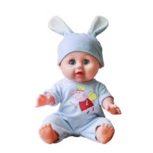 (Blue) Baby Reborn Blinking Dolls Realistic Newborn Full Body Real Life Play House Toys