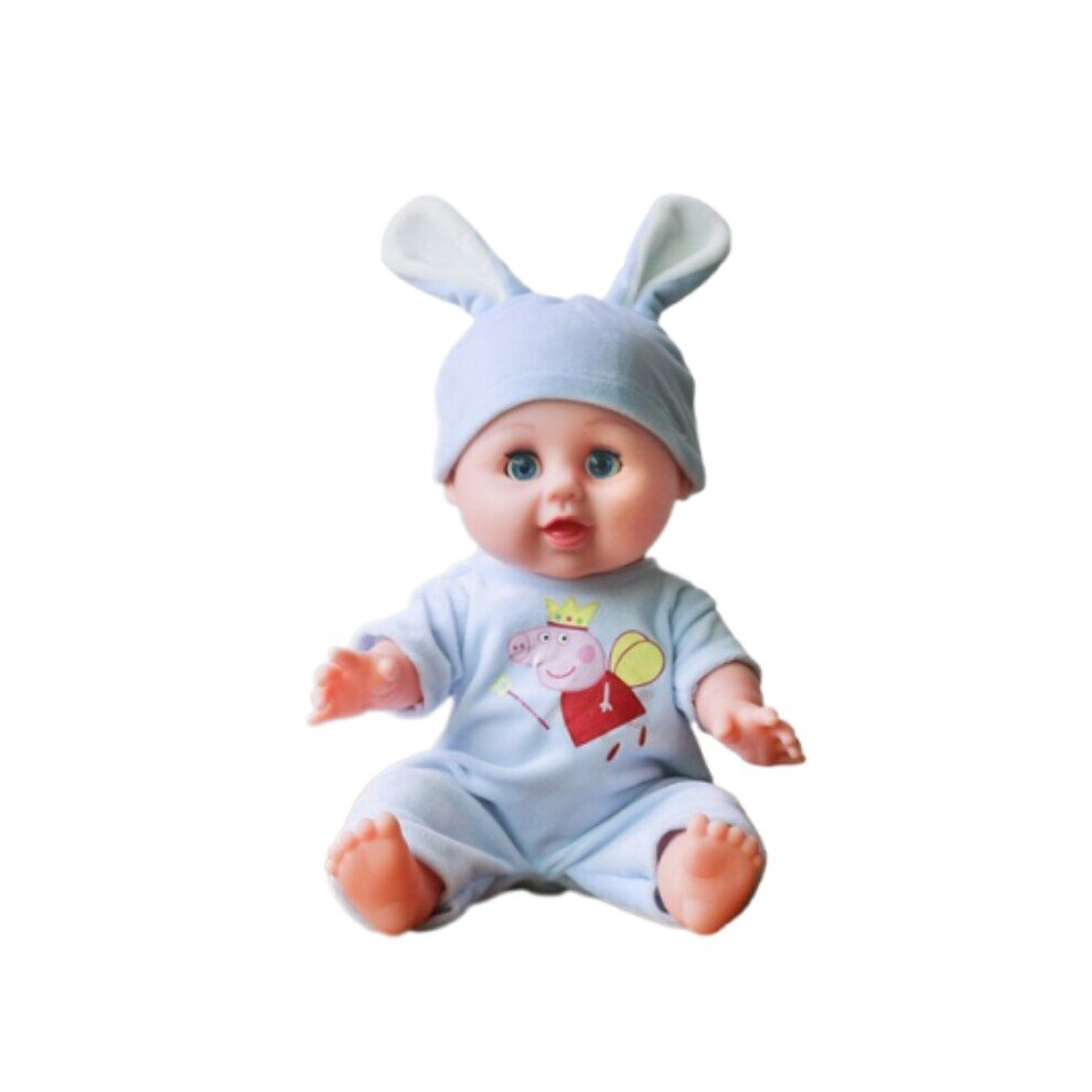 (Blue) Baby Reborn Blinking Dolls Realistic Newborn Full Body Real Life Play House Toys